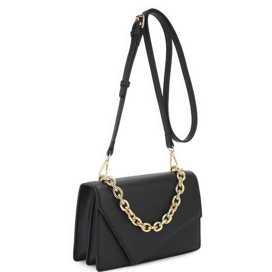 Smooth Plain Chain Link Crossbody Bag