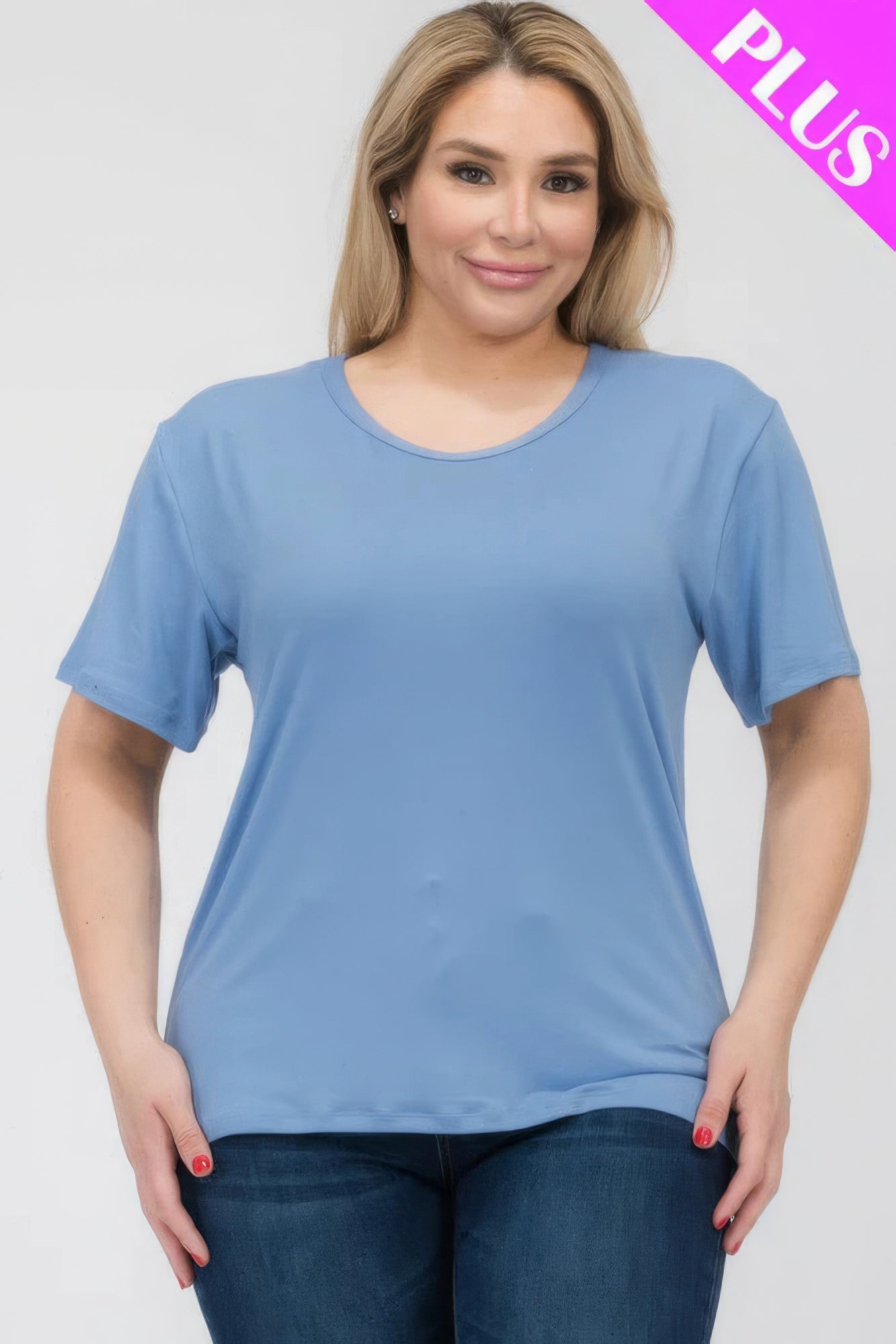 Plus Size Basic Short Sleeve T-shirt